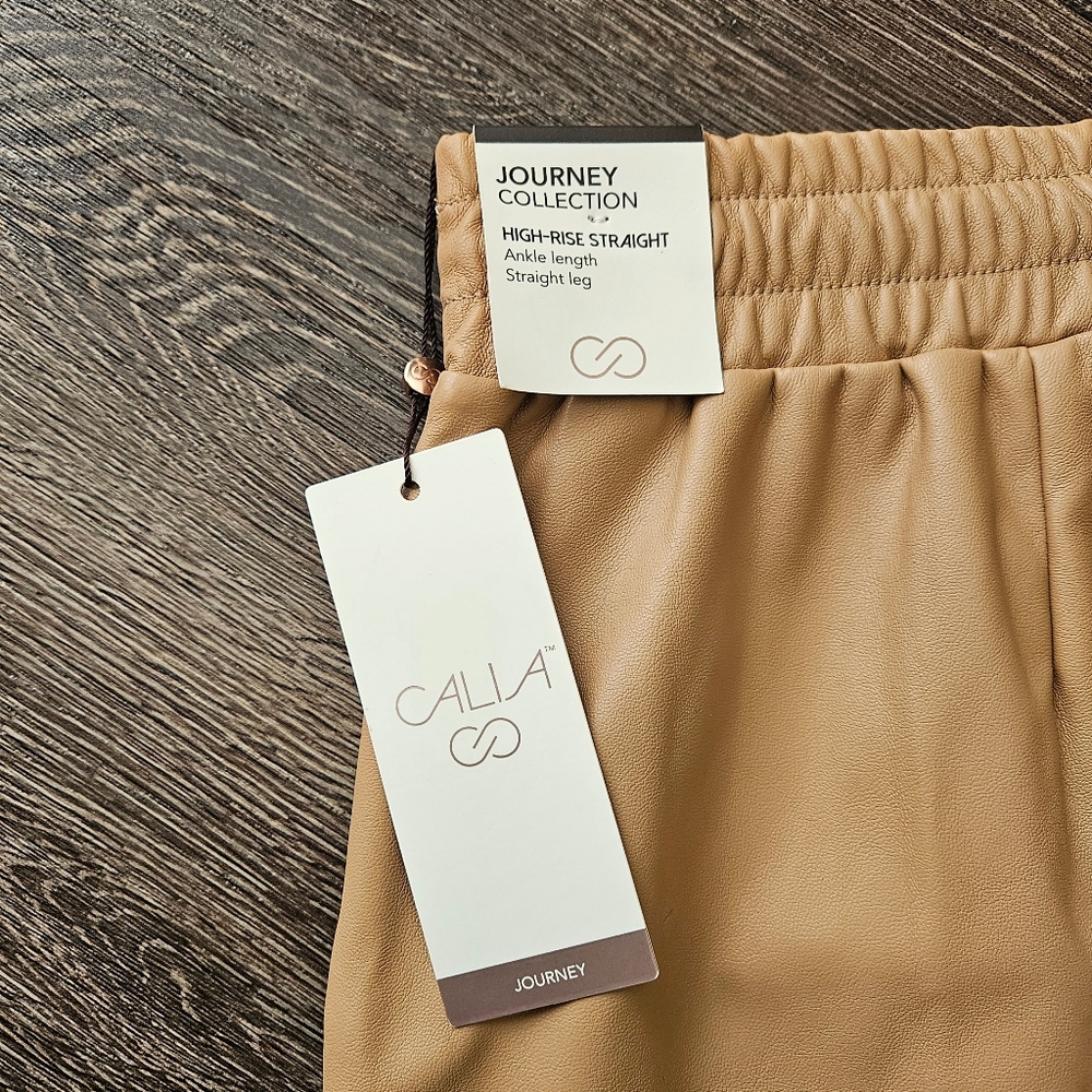 Calia Journey Collection High Rise Straight Ankle Length Pintuck Tan XL NWT - Picture 9 of 14